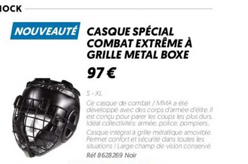 casque spécial combat extrême à grille metal boxe