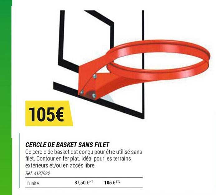 cercle de basket sans filet
