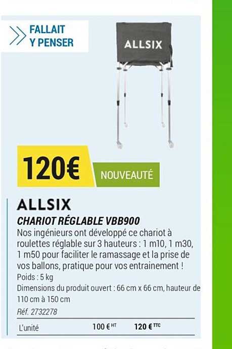 Chariot Réglable Vbb900 Allsix