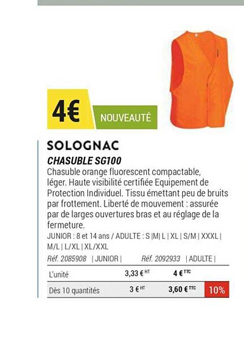 Chasuble Sg100 Solognac