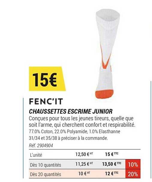 chaussettes escrime junior fenc'it