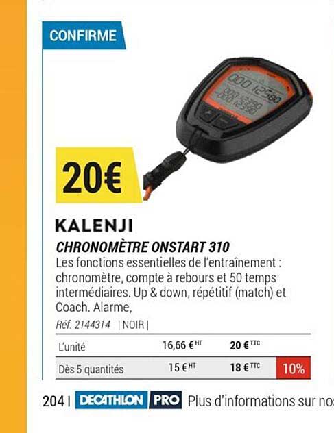 chronomètre onstart 310 kalenji