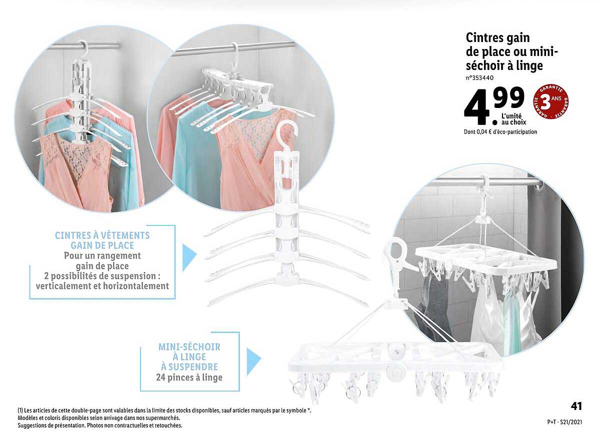 cintres gain de place ou minisechoir a linge