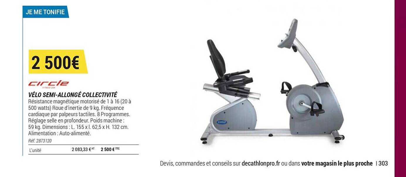 circle vélo semi-allongé collectivité