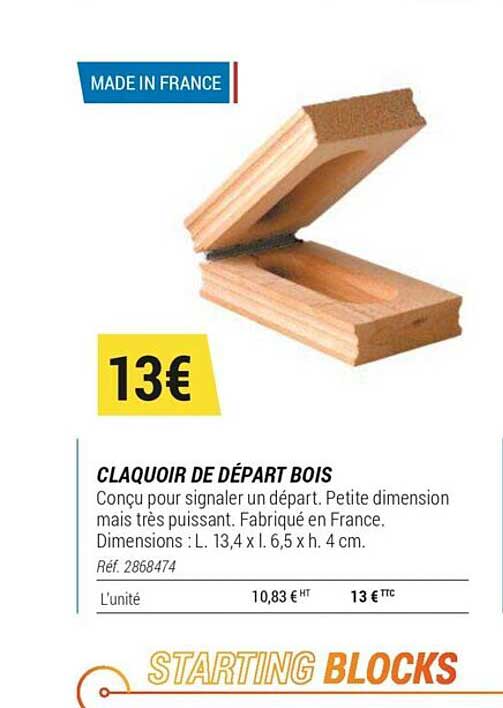 claquoir de départ bois