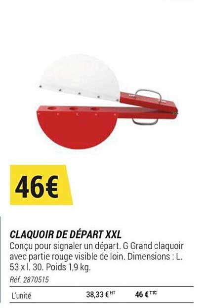 claquoir de départ xxl