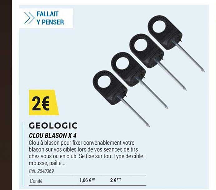 clou blason x4 géologic