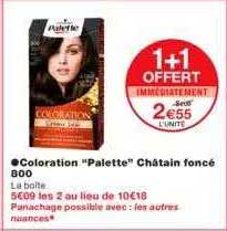 coloration "palette" châtain foncé 800