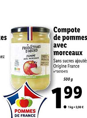 Compote De Pommes Avec Morceaux