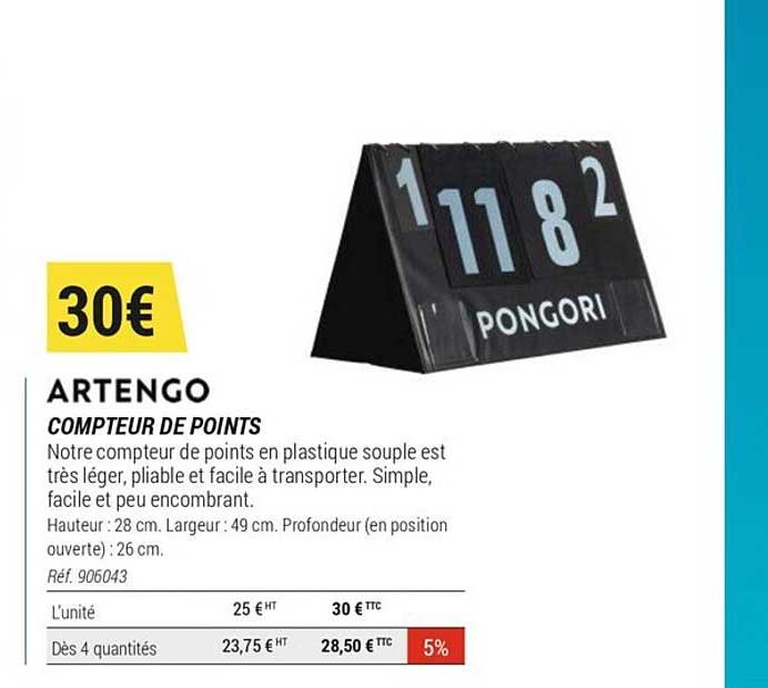 compteur de points artengo