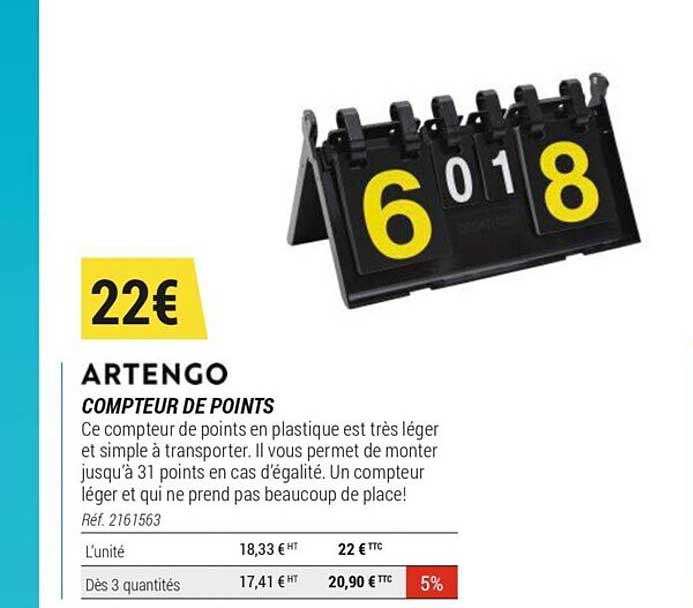 compteur de points artengo