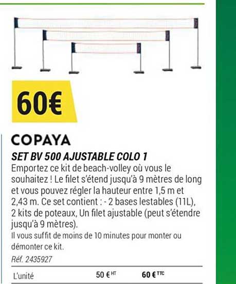 Copaya Set BV 500 A Justable colo 1