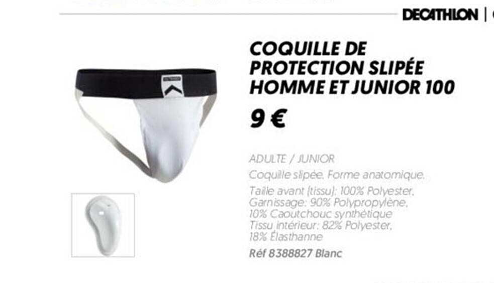 Coquille De Protection Slipée Homme Et Junior 100