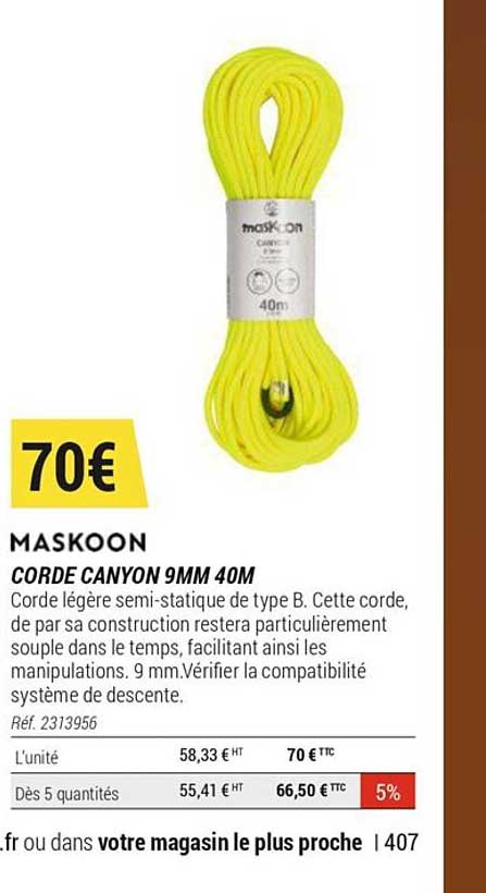 Corde Canyon 9mm 40m Maskoon