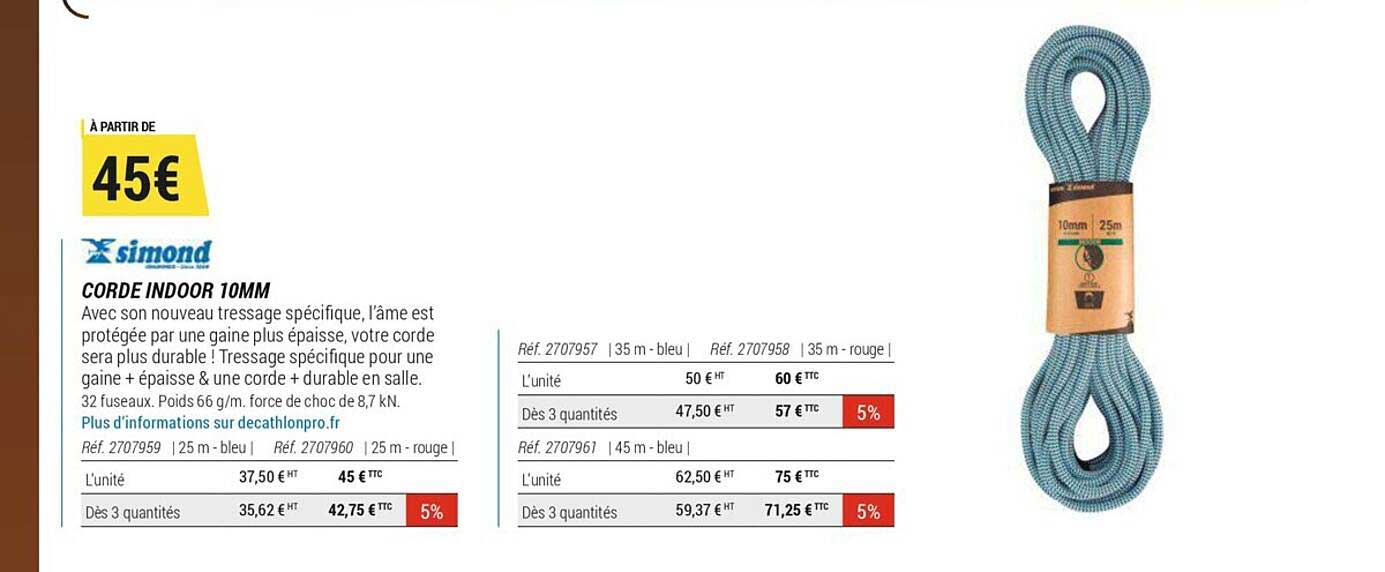 corde indoor 10mm simond