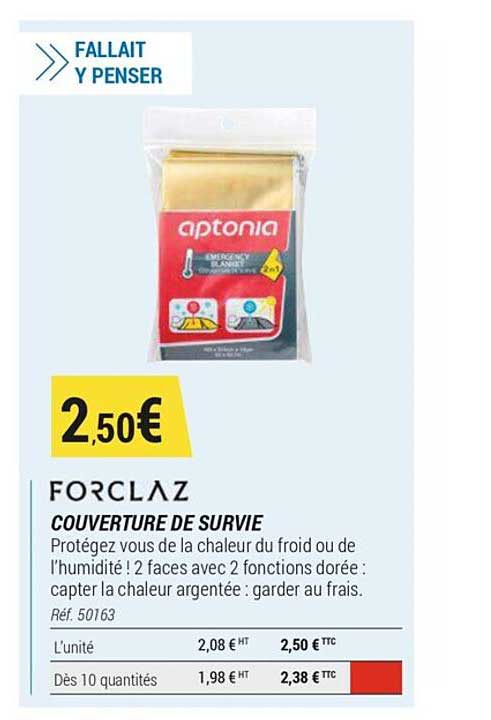 couverture de survie forclaz