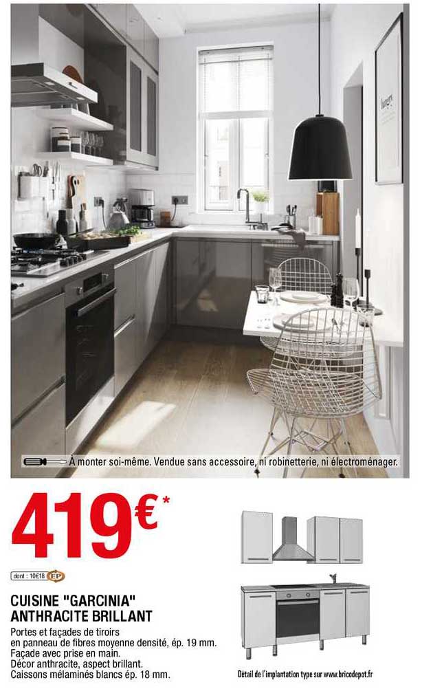 cuisine garcinia anthracite brillant