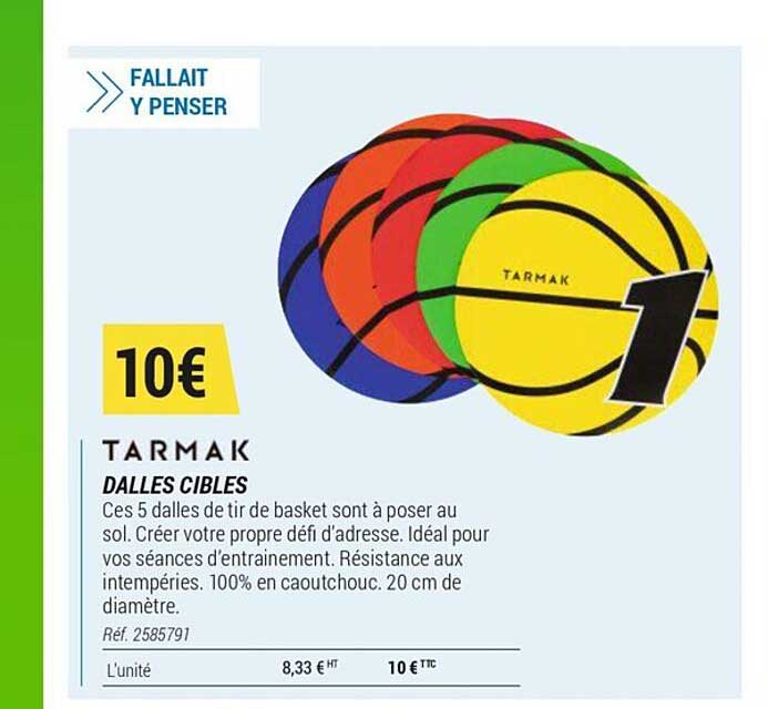 dalles cibles tarmak