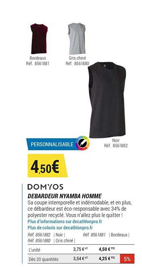 débardeur nyamba homme domyos