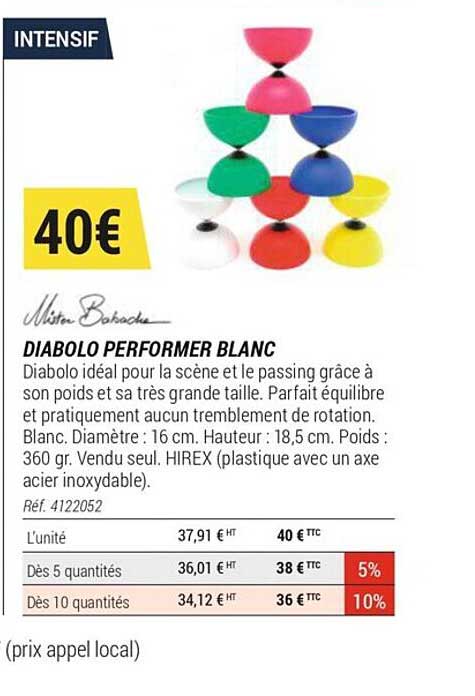 diabolo performer blanc