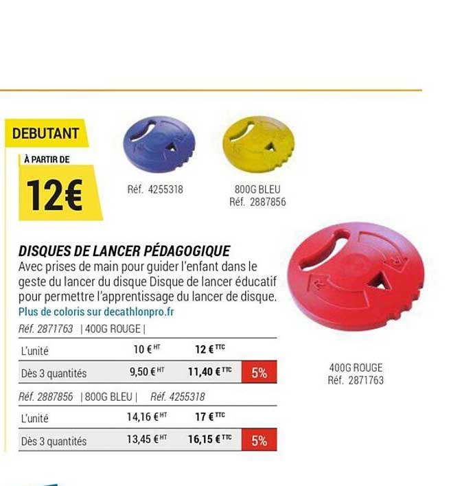 disques de lancer pédagogique