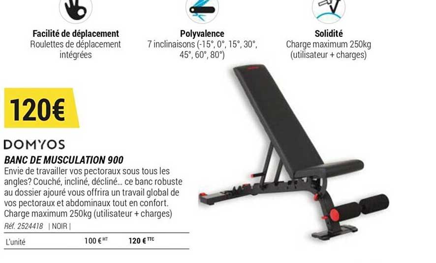 domyos banc de musculation 900