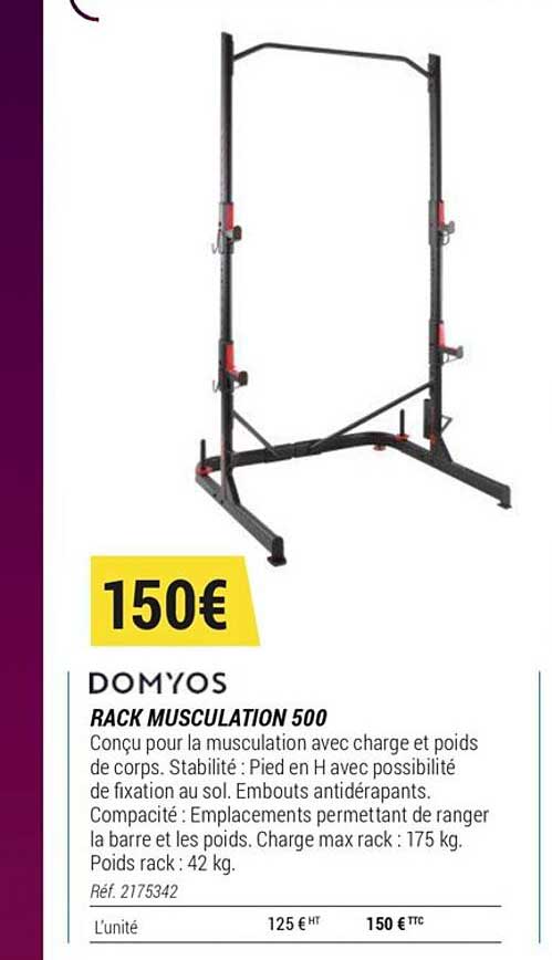 domyos rack musculation 500