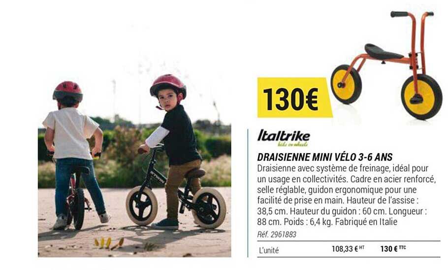 draisienne mini vélo 3-6 ans italtrike