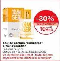 eau de parfum "solinotes" fleur d'oranger