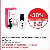 eau de toilette "mademoiselle arbel" à paris