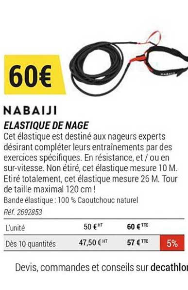 elastique de nage nabaiji