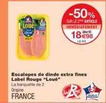 Escalopes De Dinde Extra Fines Label Rouge "loué"