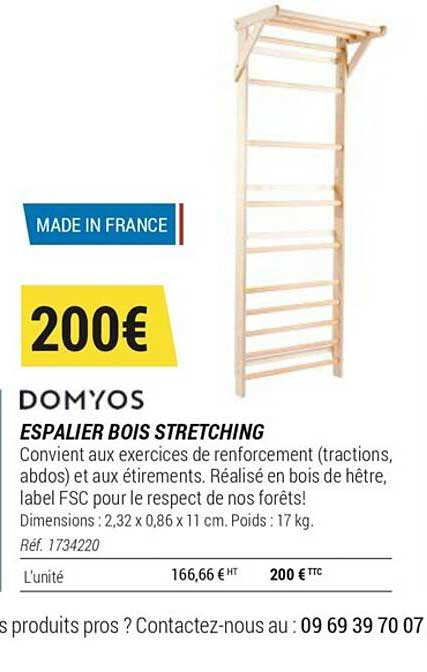 espalier bois stretching domyos