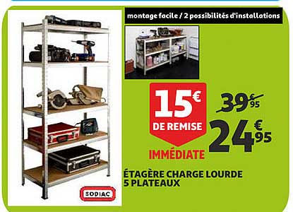 étagère charge lourde 5 plateaux
