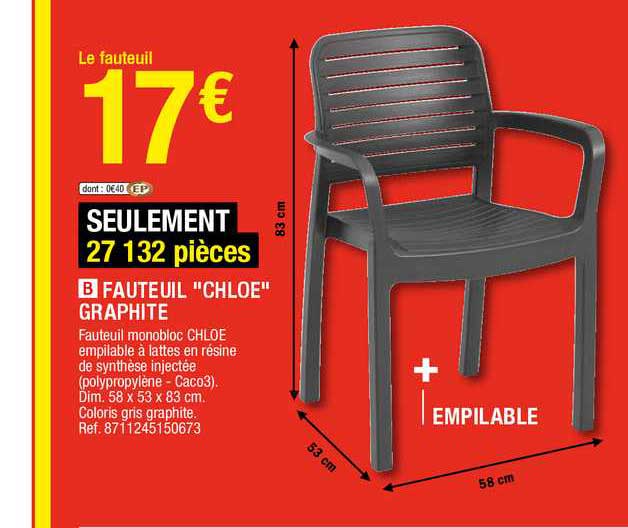 Fauteuil Chloe Graphite