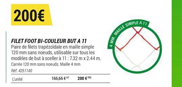 filet foot bi-couleur but à 11