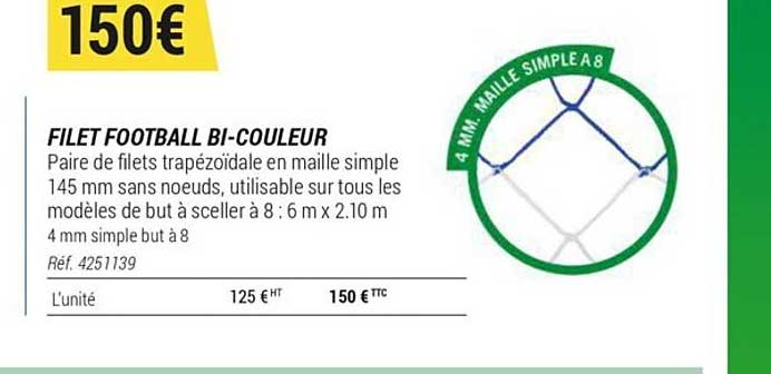 filet football bi-couleur