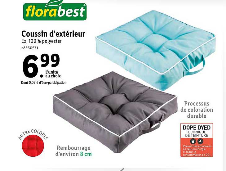 florabest coussin d'exterieur