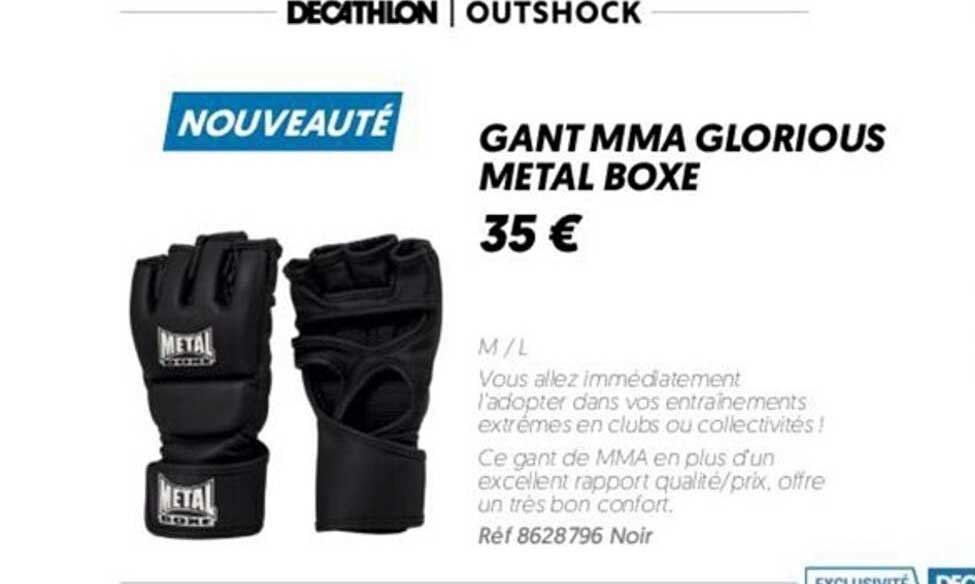 gant mma glorious metal boxe