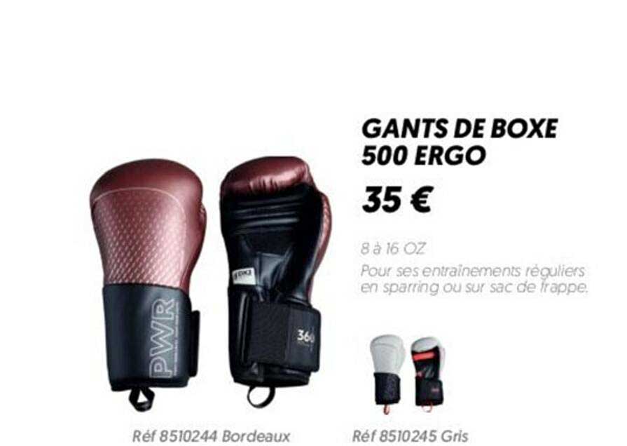 gants de boxe 500 ergo