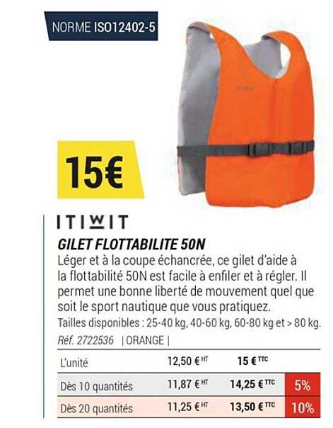 Gilet Flottabilite 50N