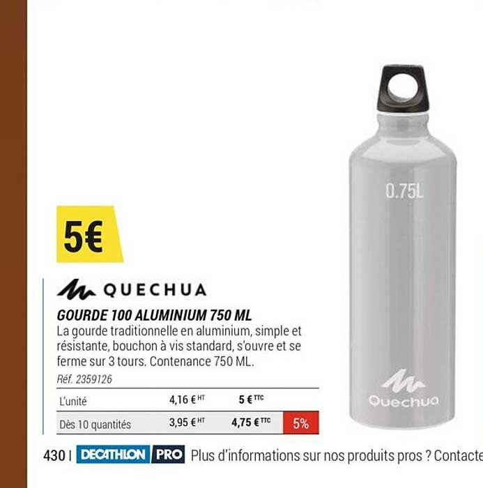 Gourde 100 Aluminium 750 Ml Quechua
