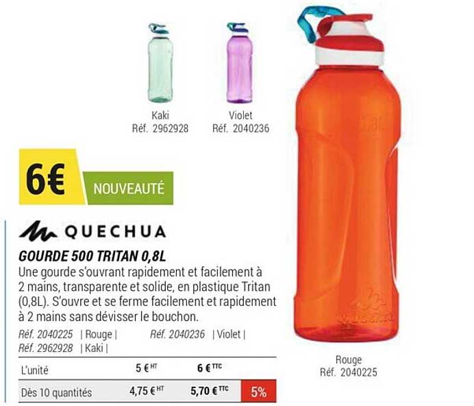 gourde 500 tritan 0,8l quechua