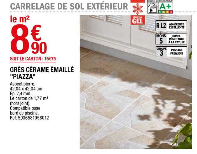 grès cérame émaillé piazza