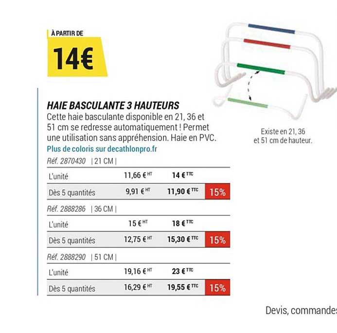 haie basculante 3 hauteurs