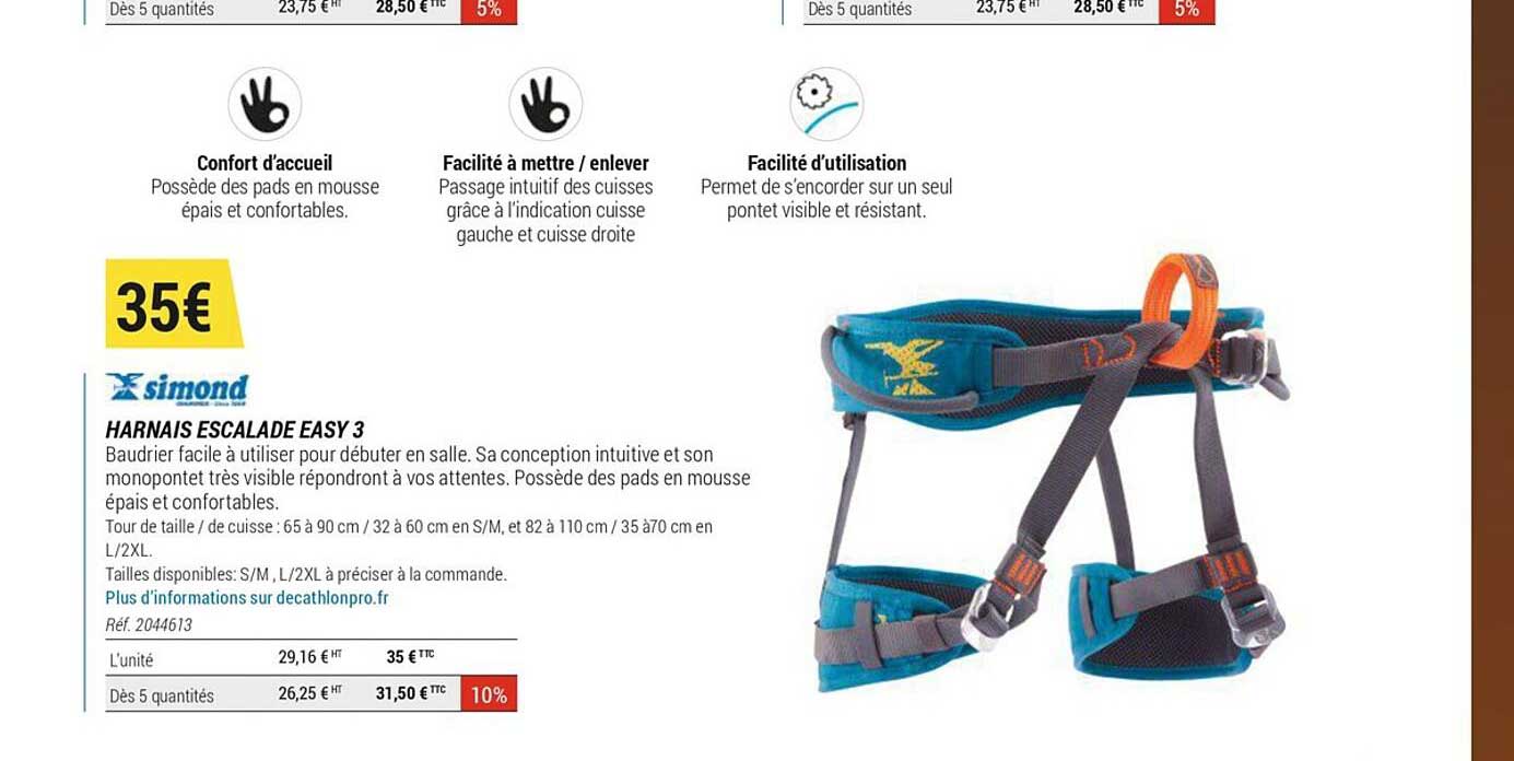 harnais escalade easy 3 simond