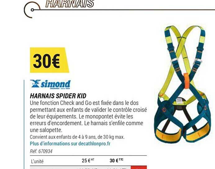 harnais spider kid simond