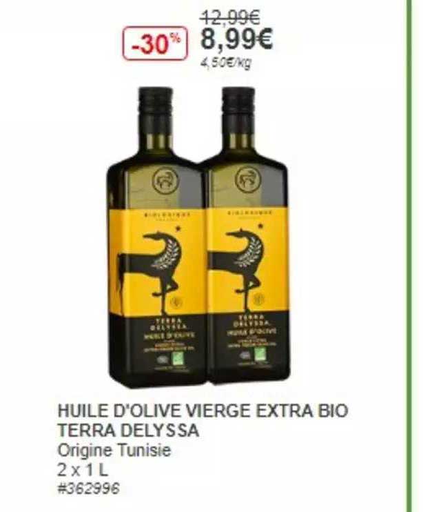 Huile D'olive Vierge Extra Bio Terra Delyssa