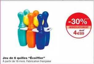 jeu de 6 quilles "écoiffier"