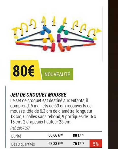 jeu de croquet mousse